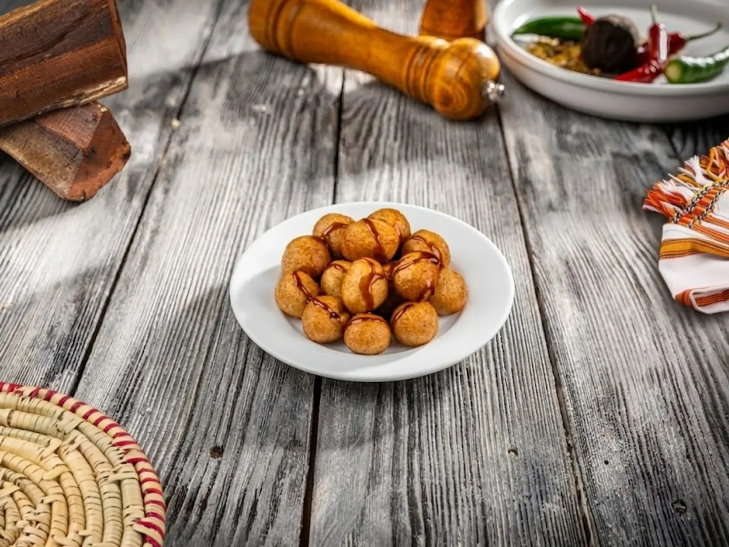 A Quarter Kilo Of Plain Luqaimat With Date Molasses