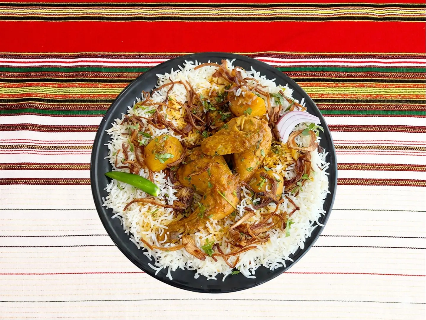 برياني دجاج نصف حبة