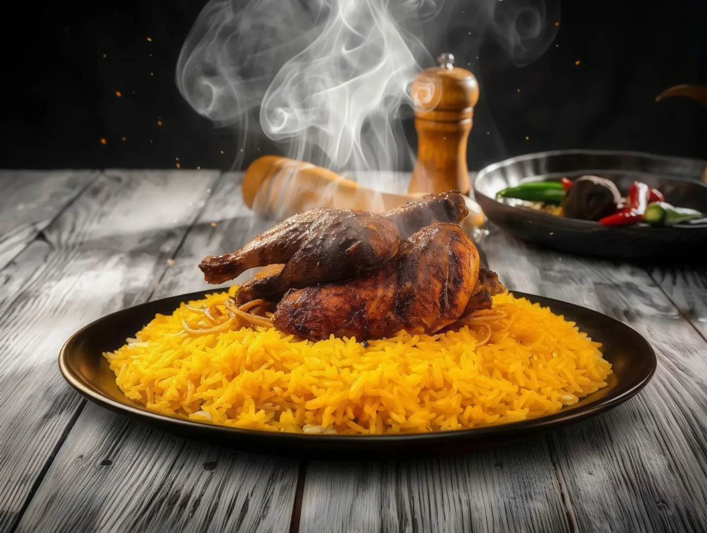 Half Grilled Chicken Mandi Rice