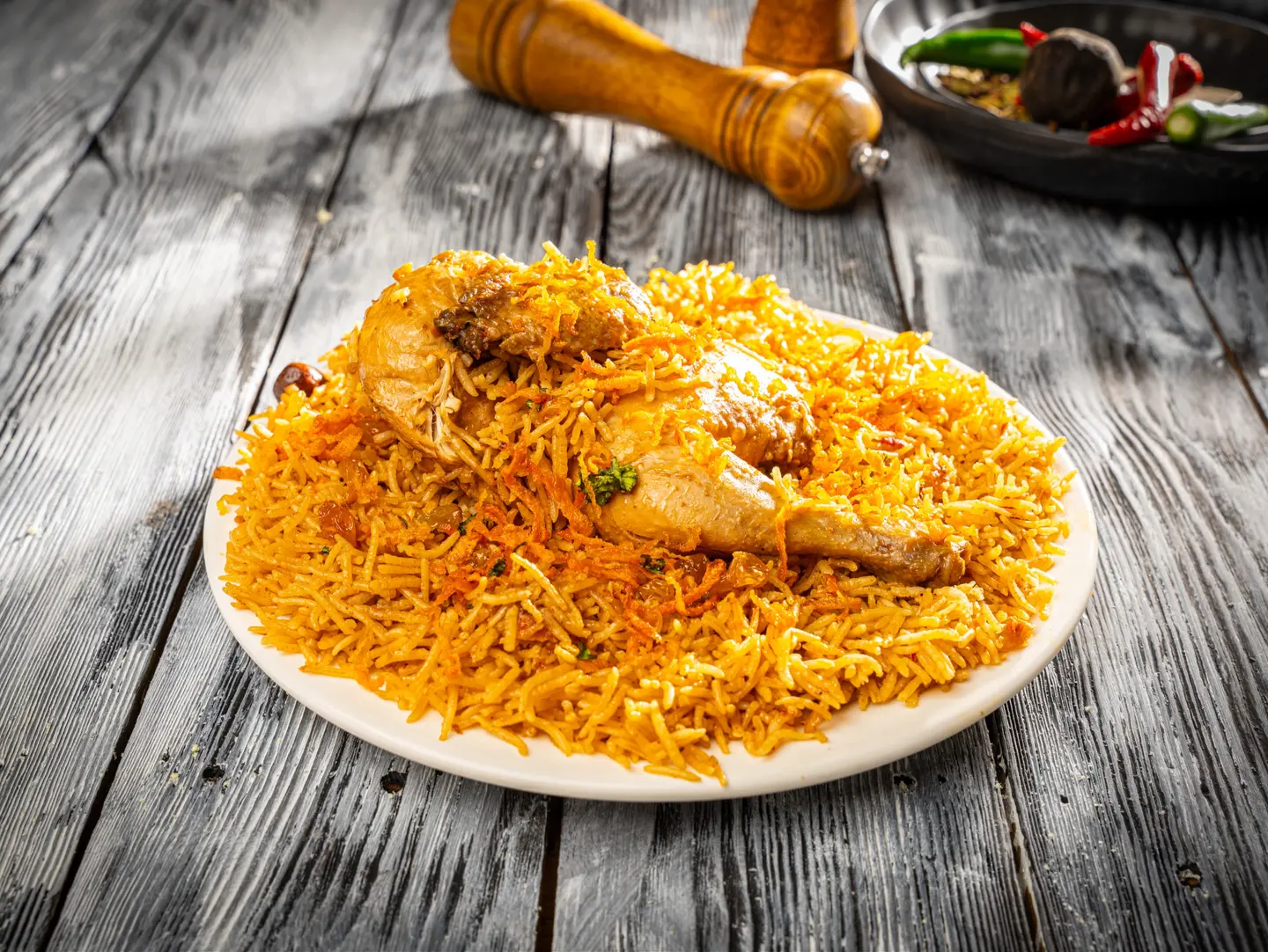 Kabsa Al Bukhari - Charcoal Chicken With Athariya Rice