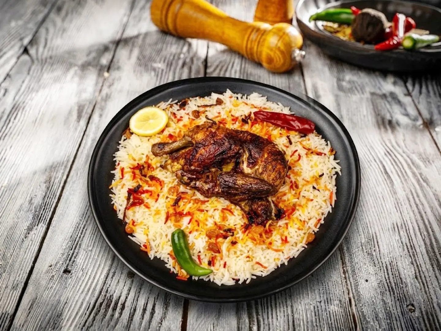 Charcoal Grill Chicken Mathlouth Rice Alathariya - Charcoal Chicken With Athariya Rice