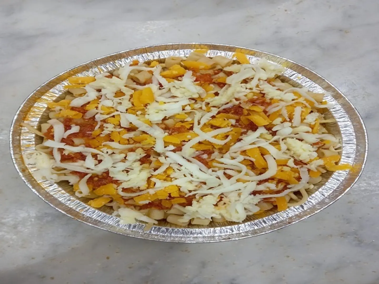 طبق بطاطس جبنه كاتشب كبير
