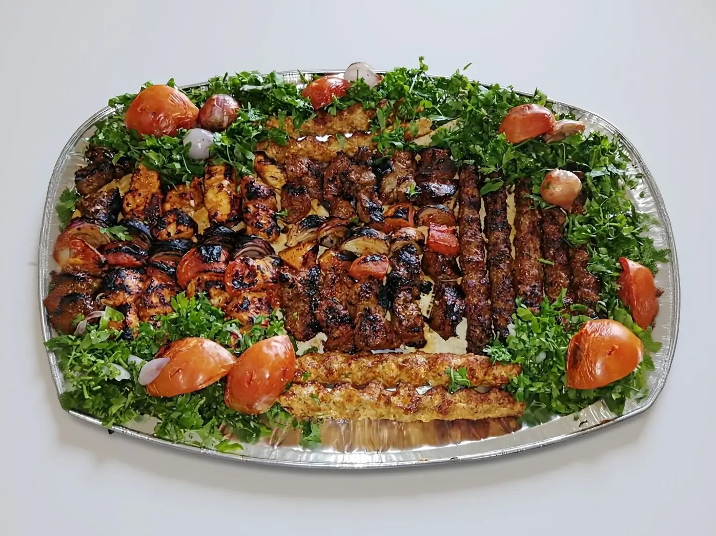 مشاوي مشكل نفر 4 اسياخ   حمص   رز