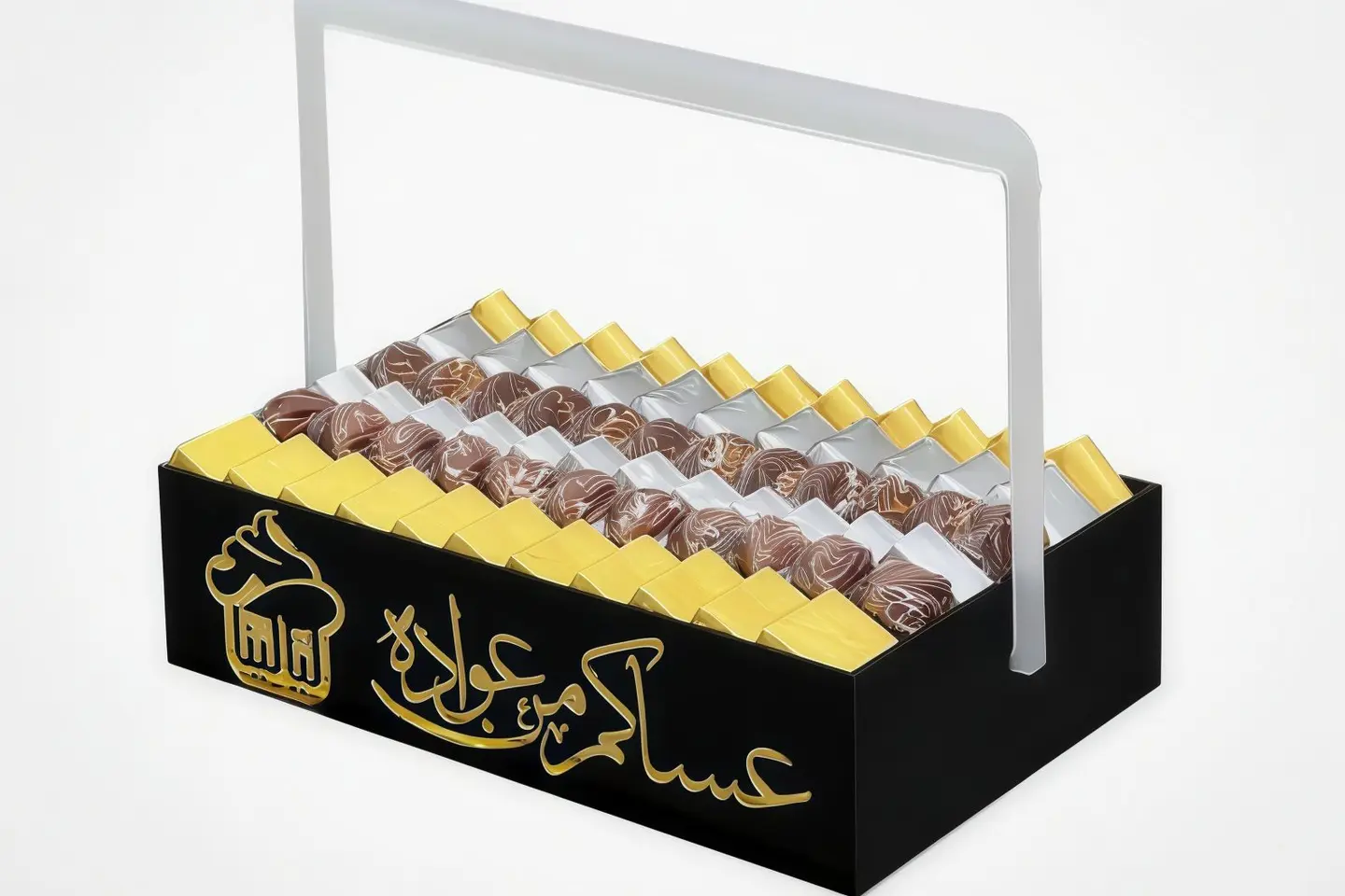 Black Acrylic Chocolate Plate