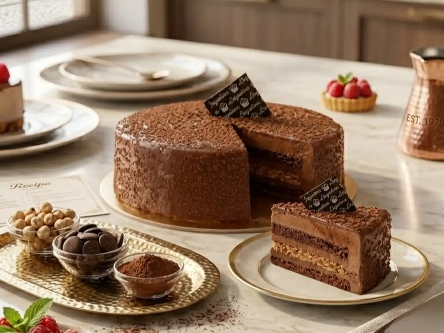 كيكة ملك شوكولاتة صغير