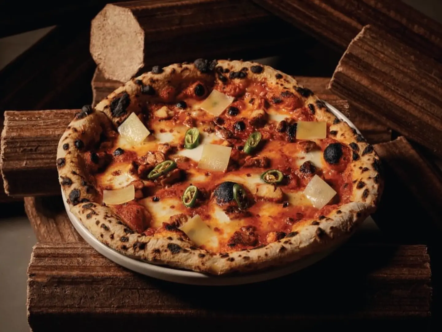 بيتزا الدجاج بالمسالا