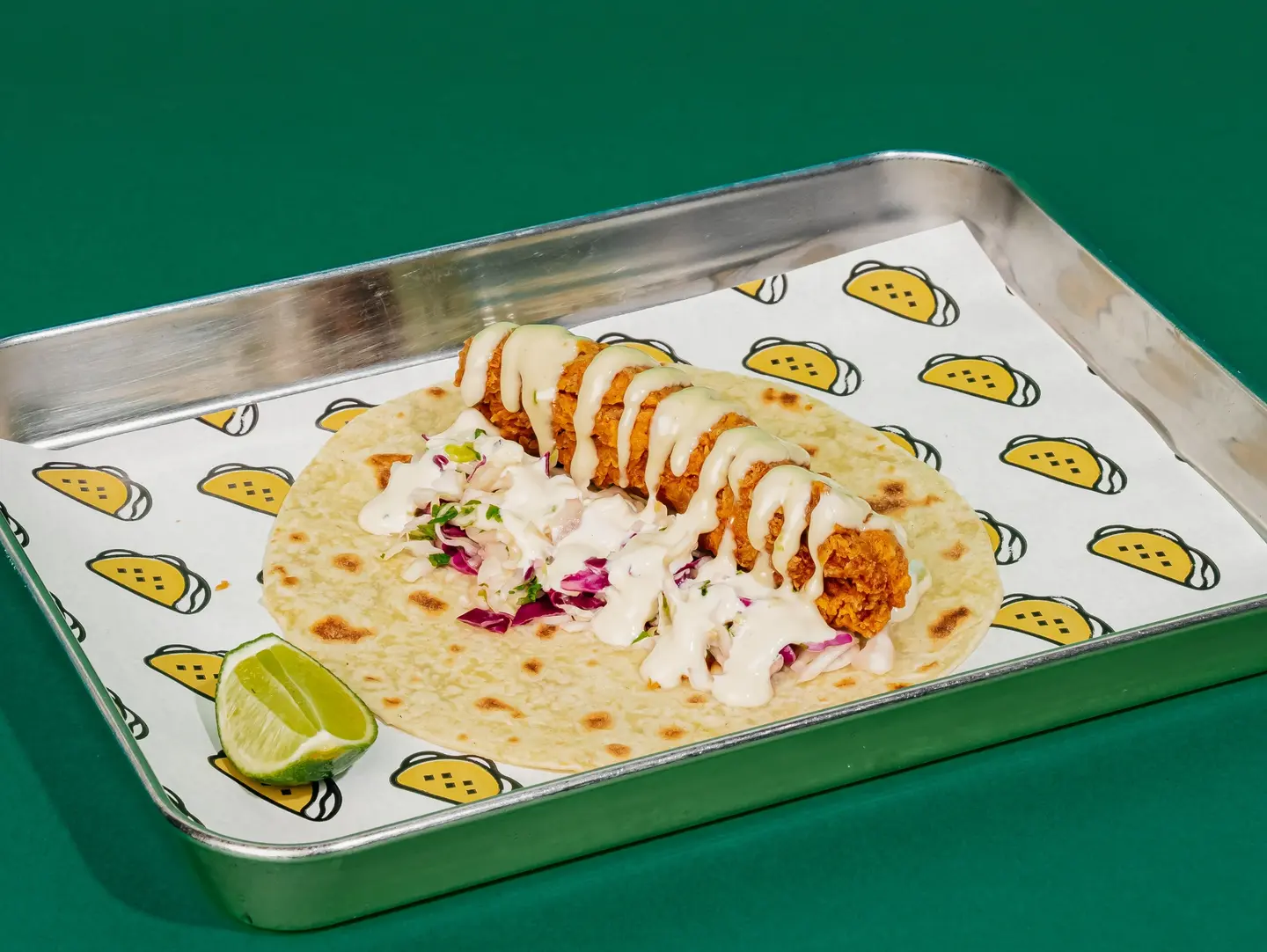 Crispy Chicken Taco With Garlic Sauce