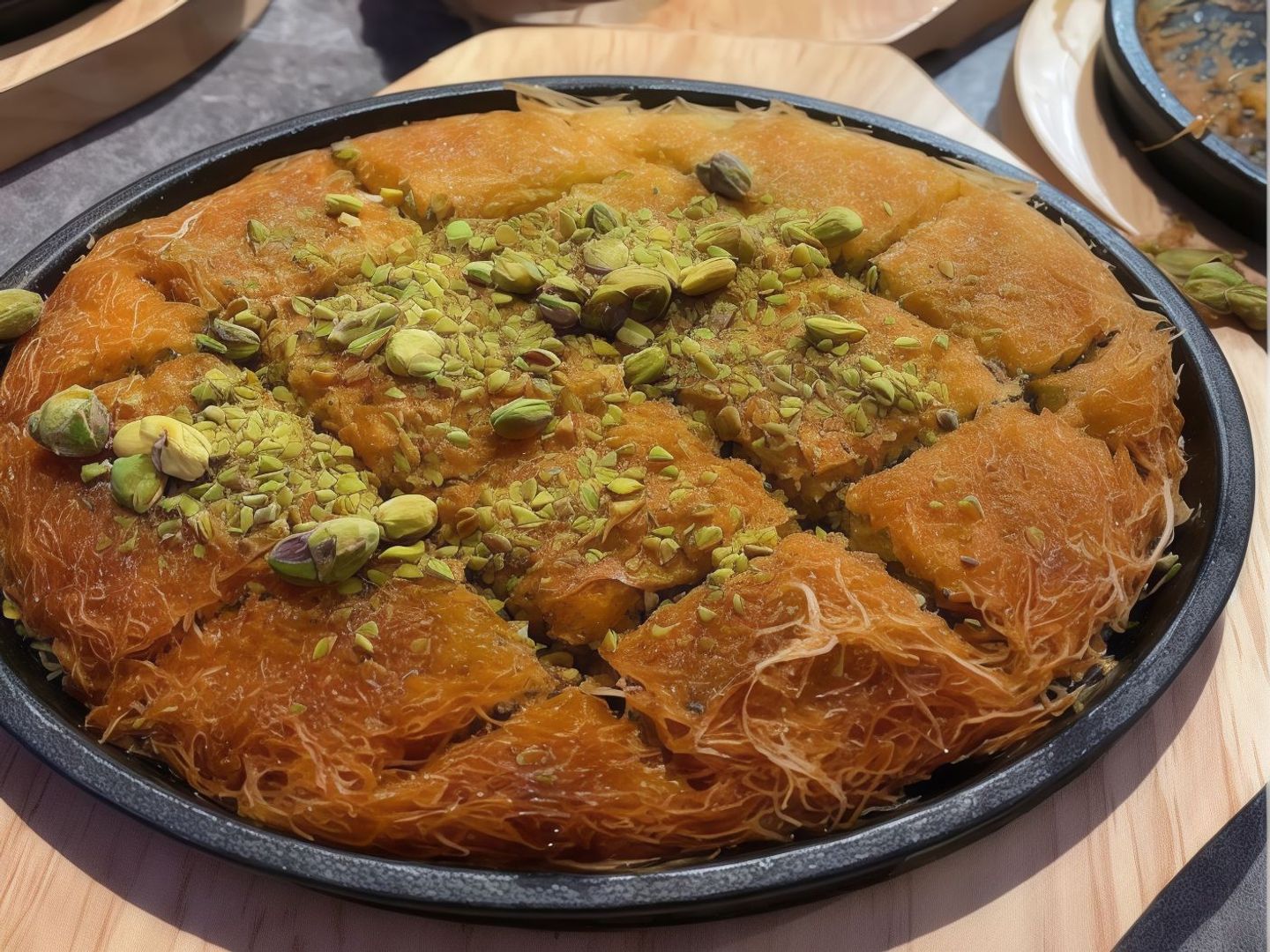 كنافة مكسرات الفستق