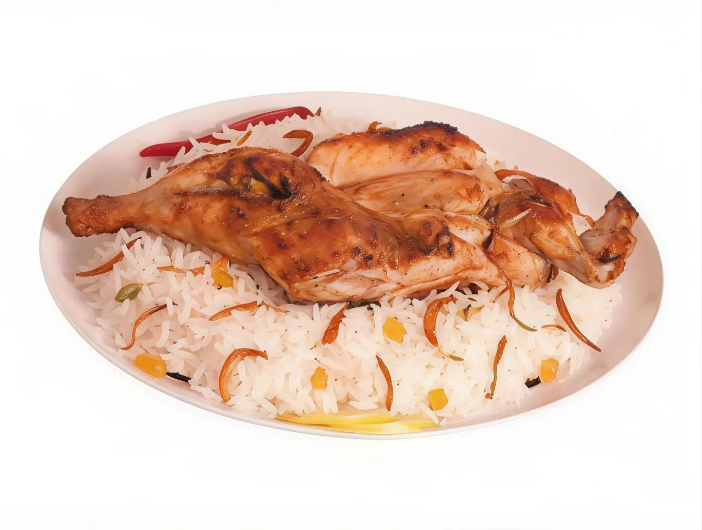 دجاج مظبي مع أرز - نص حبة دجاج