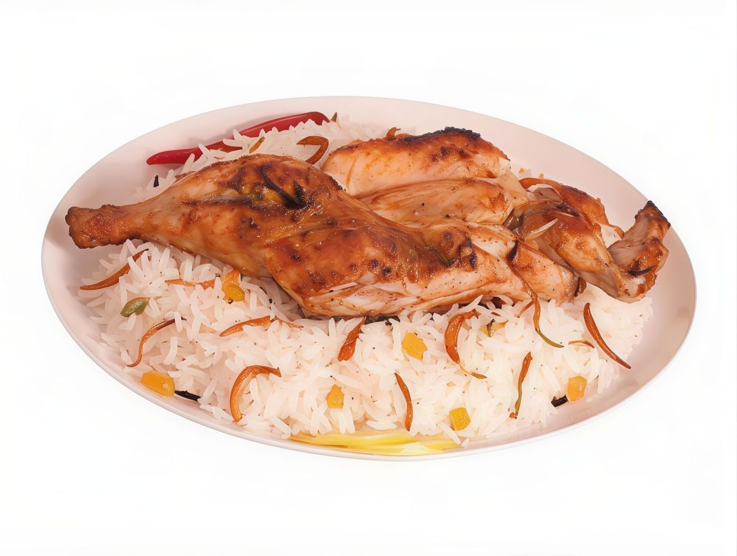 دجاج مظبي مع أرز - نص حبة دجاج