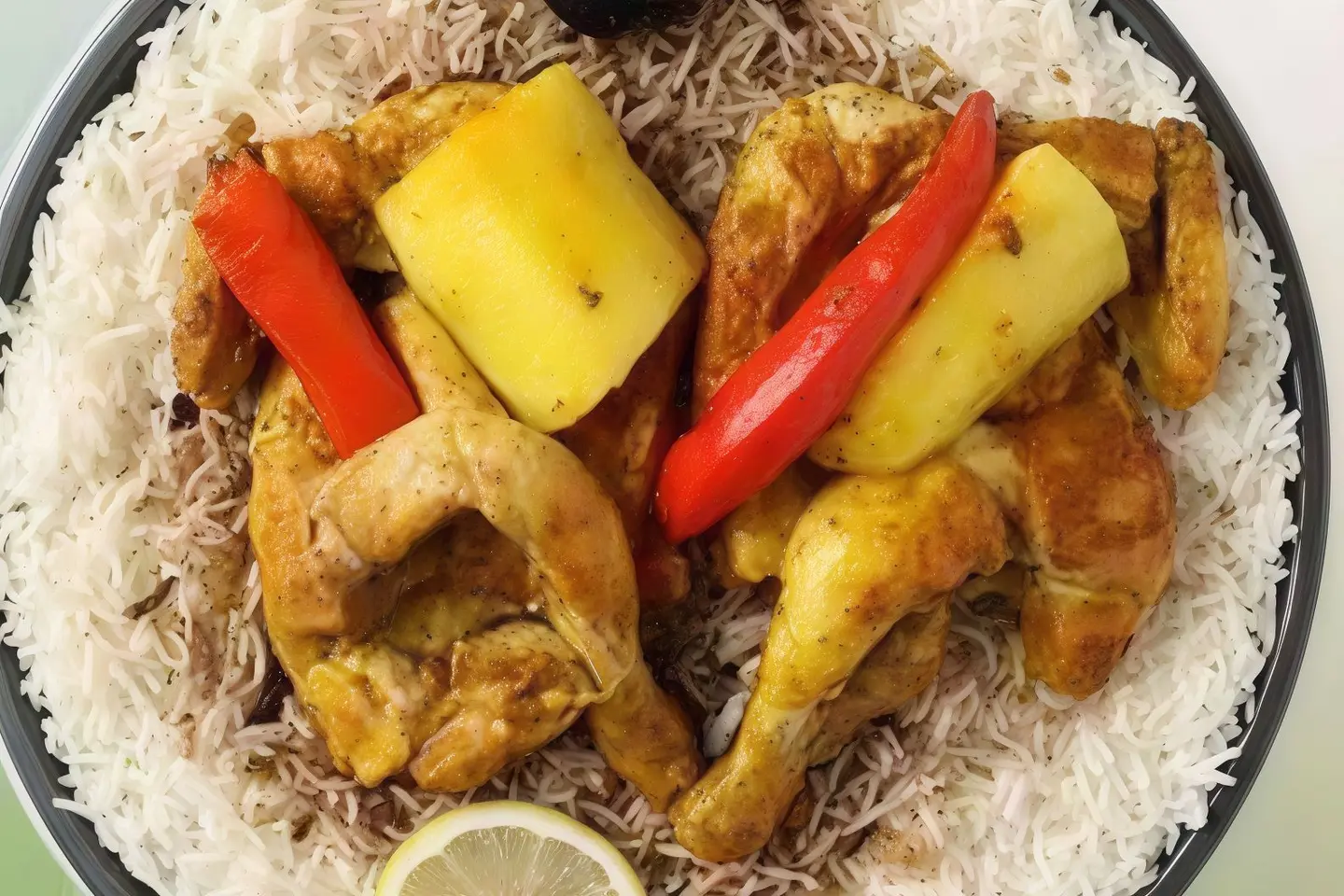 نص دجاج مدفون مثلوثة