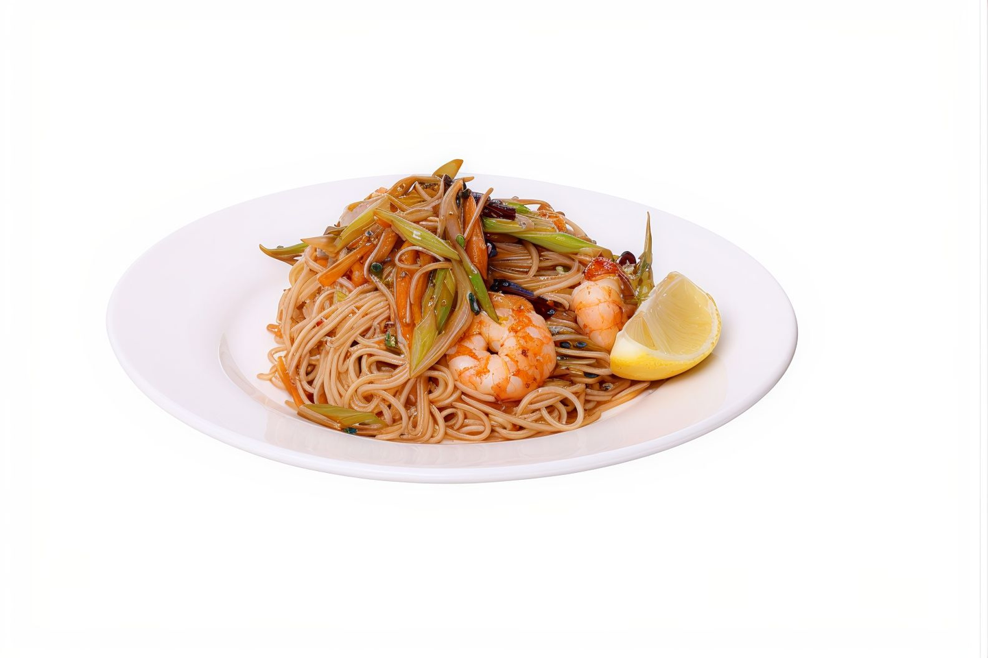 Garlic Shrimp Noodles With Sweet Sauce