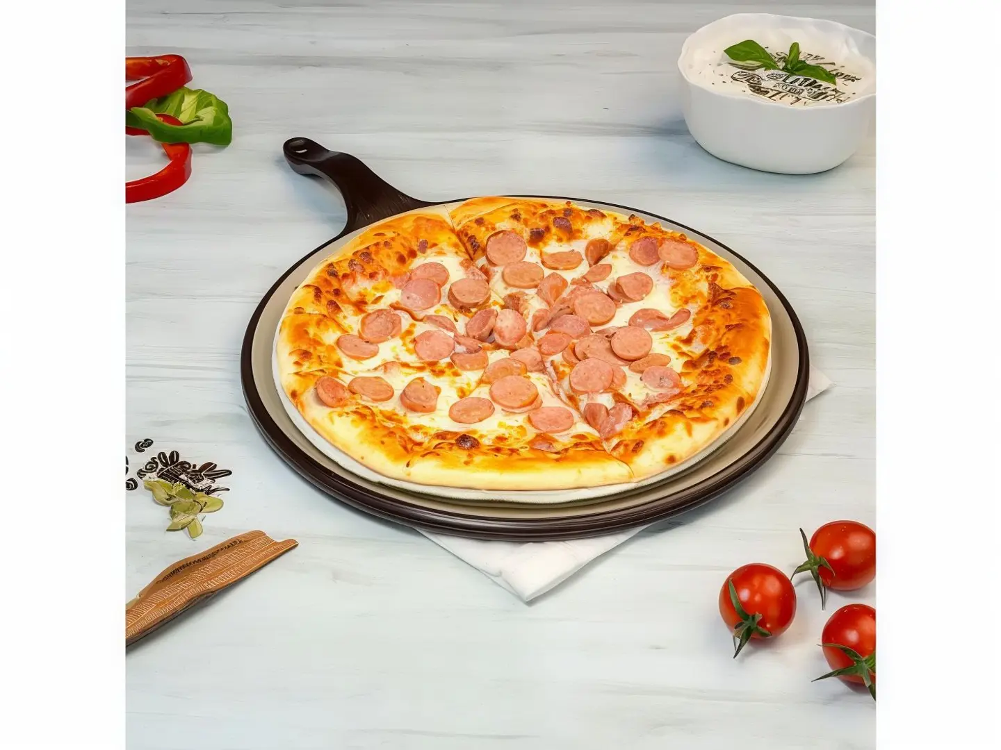 بيتزا نقانق - صغير