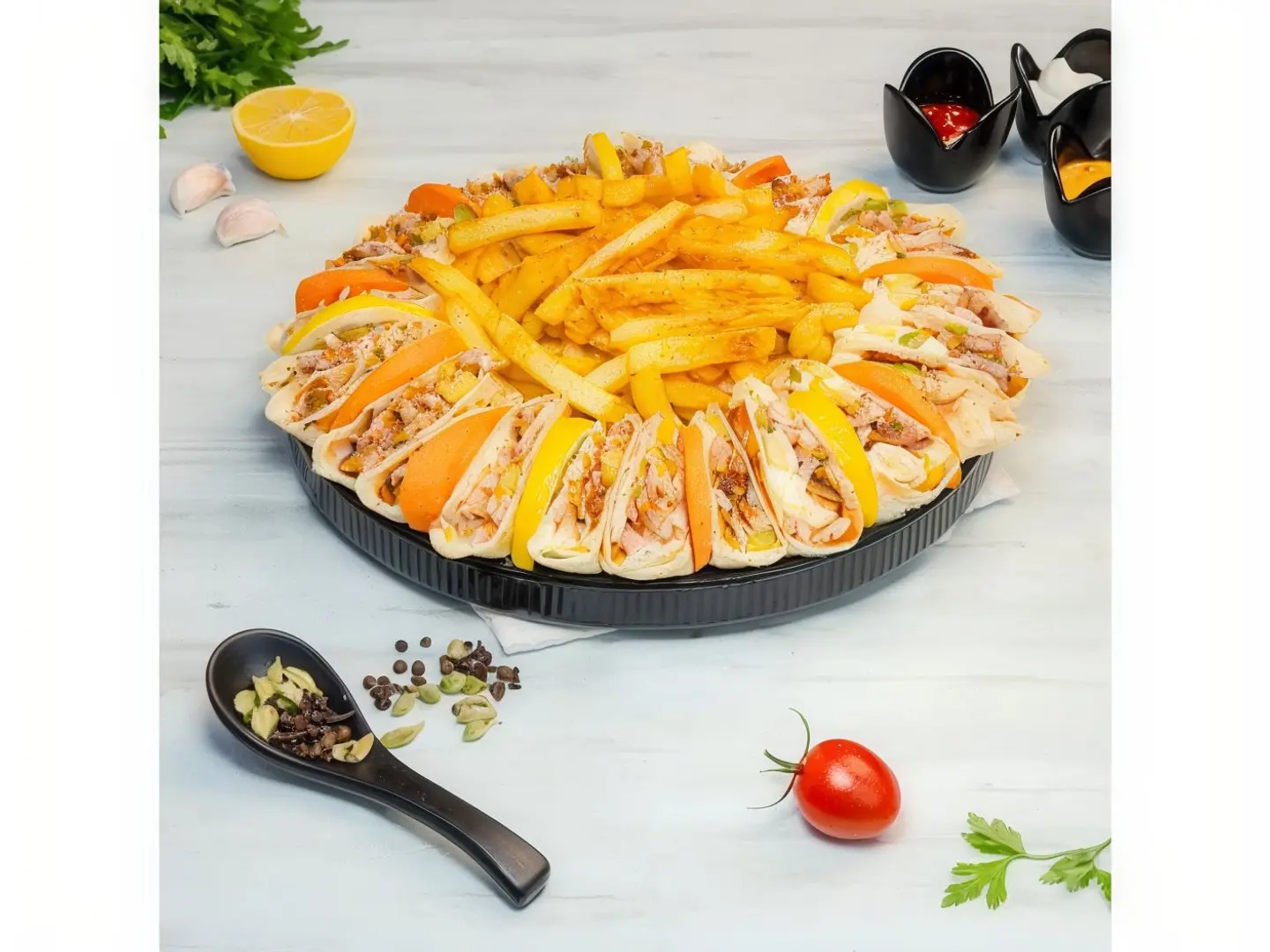 شاميات شاورما دجاج - صغير