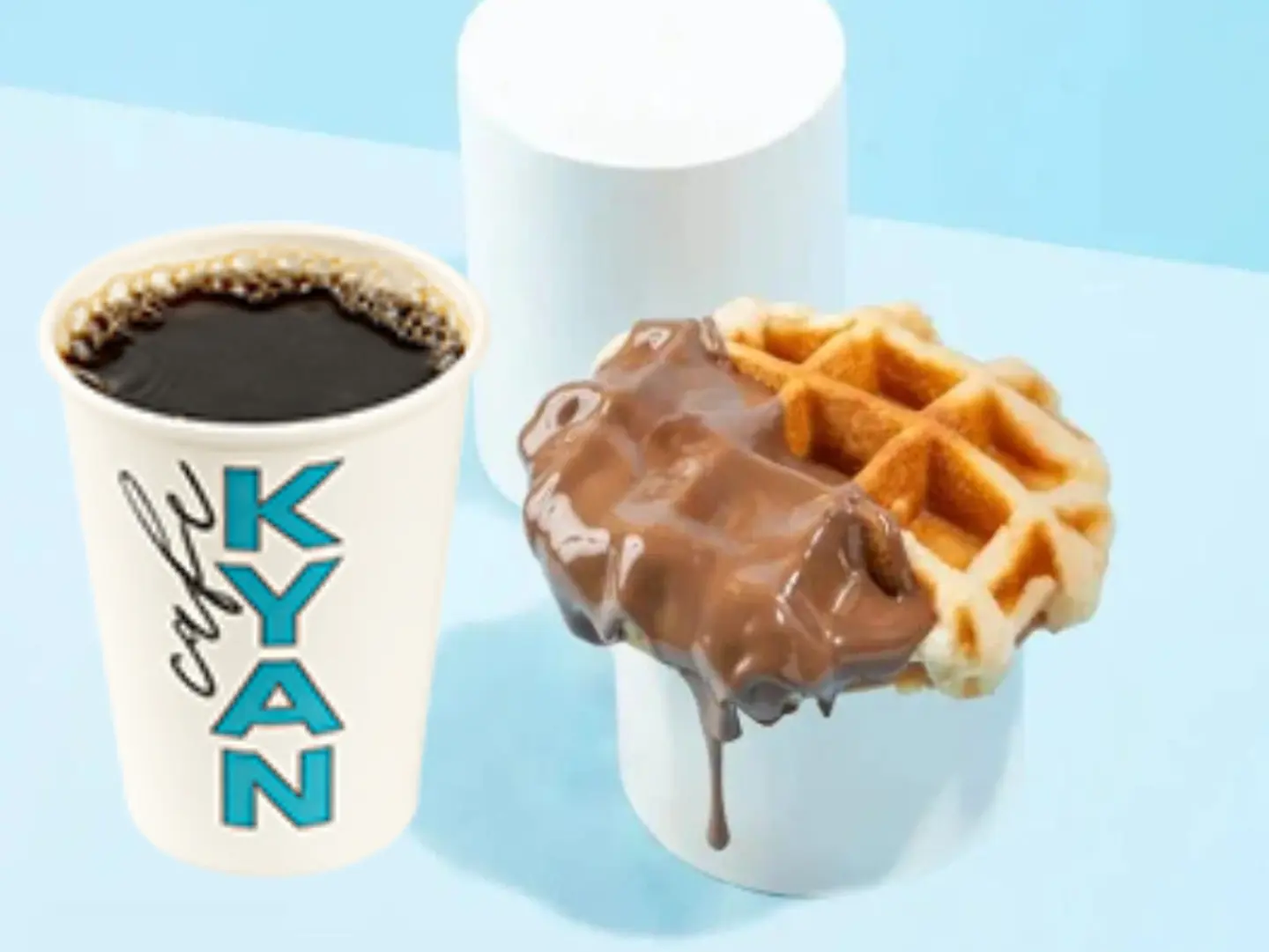 1 شوكليت وافل مع 1 كوب قهوة اليوم حار