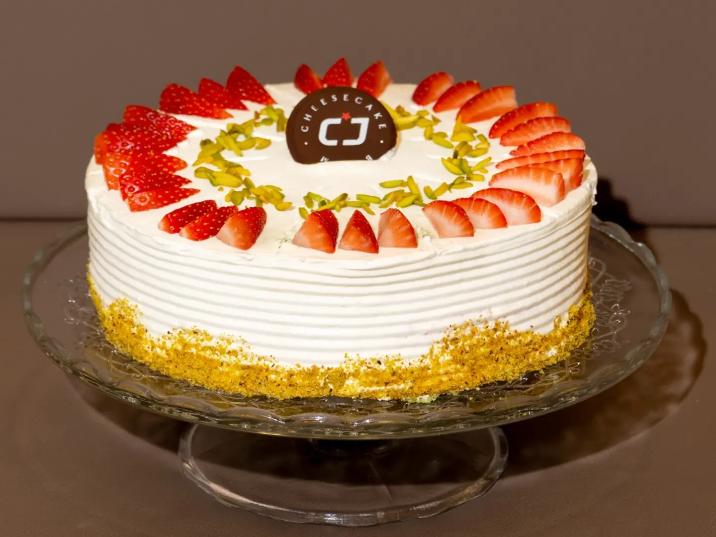 كيكة البستاشيو والفراوله