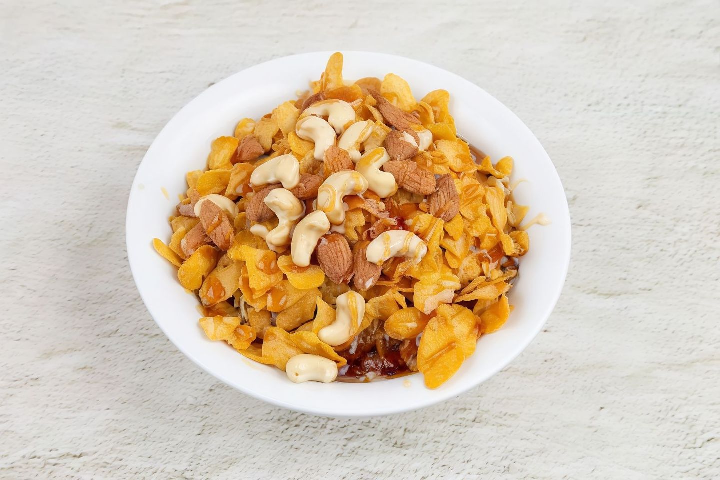 معصوب مع دبل قشطة وكورن فلكس