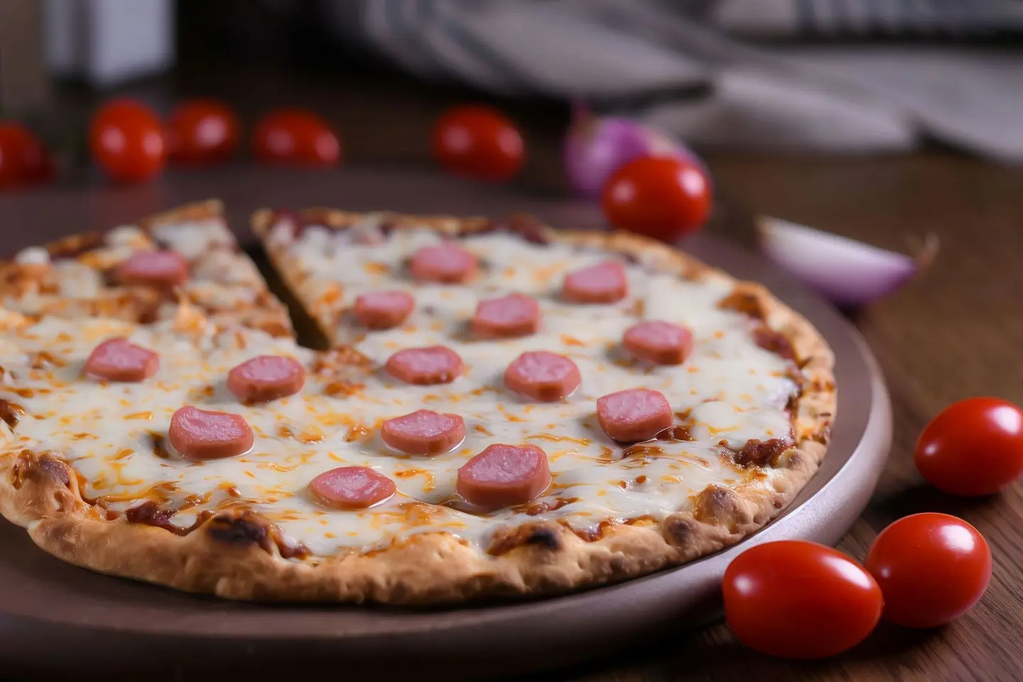 جبنة مع نقانق وصوص