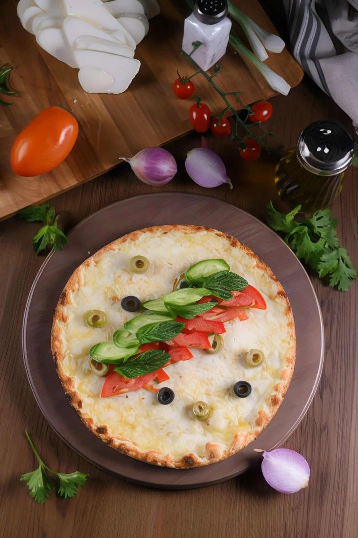 جبنة مع خضار