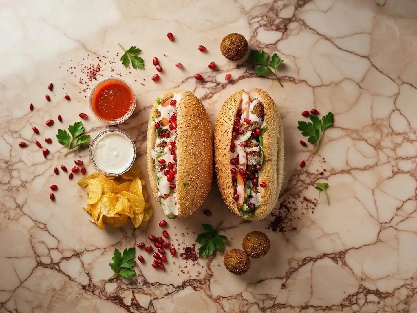 Small Box Of 2 Falafel Sandwiches