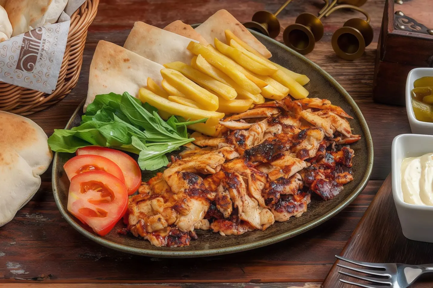 صحن شاورما مشكل - صغير