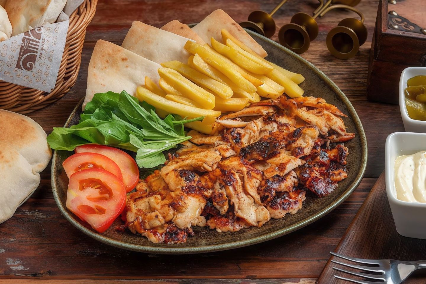 صحن شاورما مشكل  - صغير