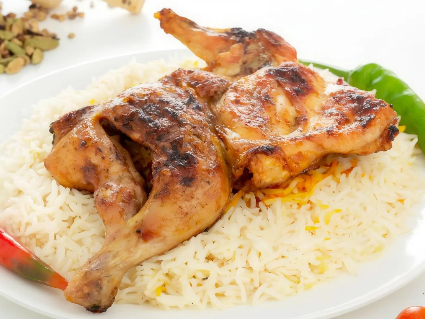 Half Mazbi Chicken With Basmati Or Mandi Rice