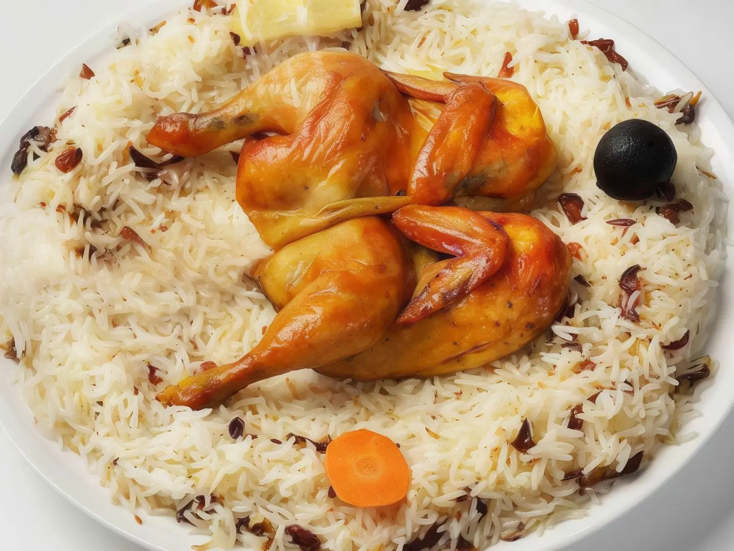 نصف دجاج مندي ارز مندي او بشاور