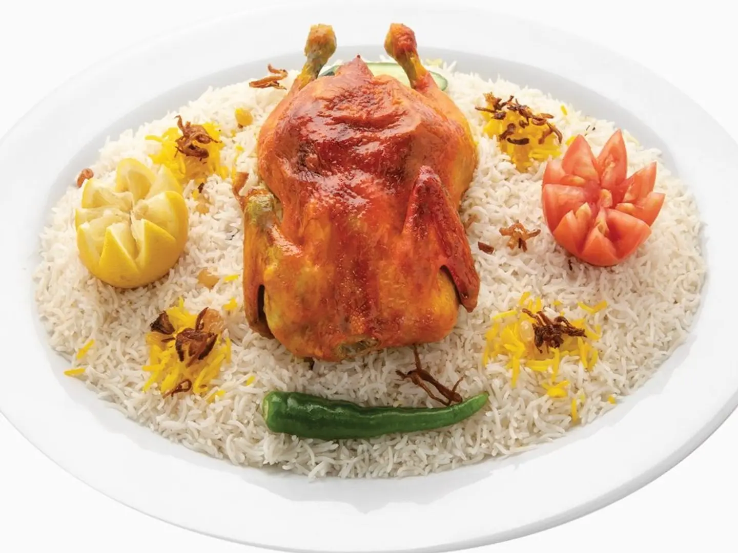 نصف دجاج مندي ارز شعبي