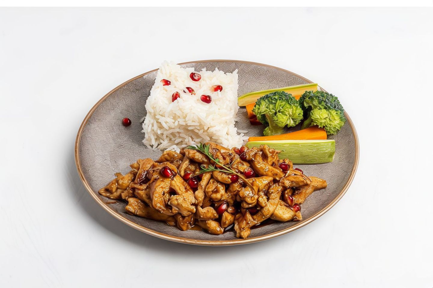 Pomegranate Chicken With White Rice