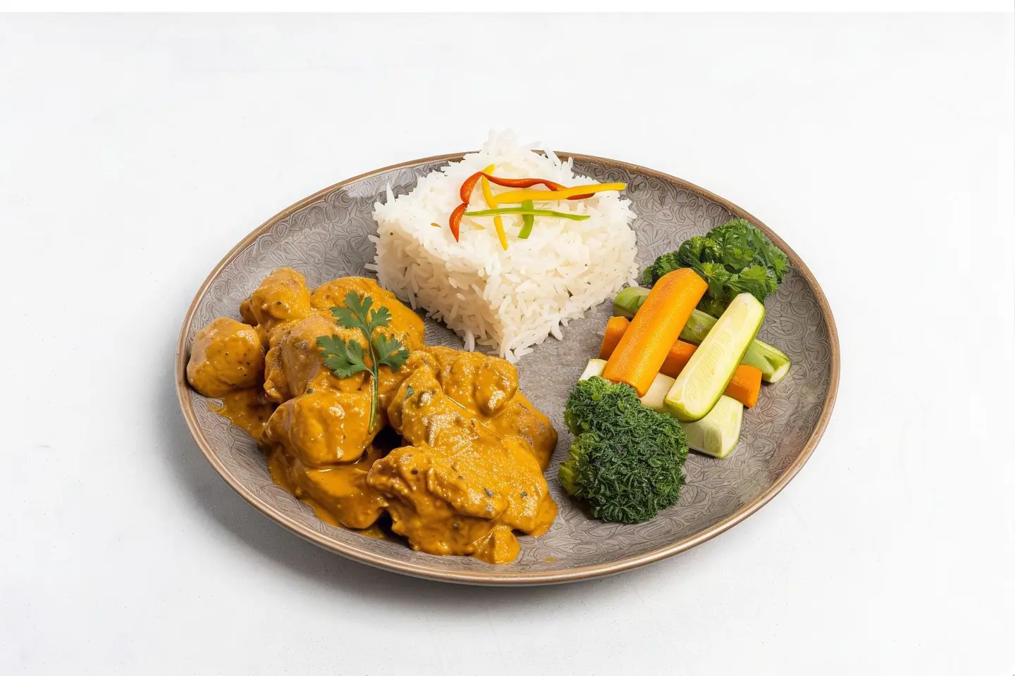 Masala Chicken With White Rice