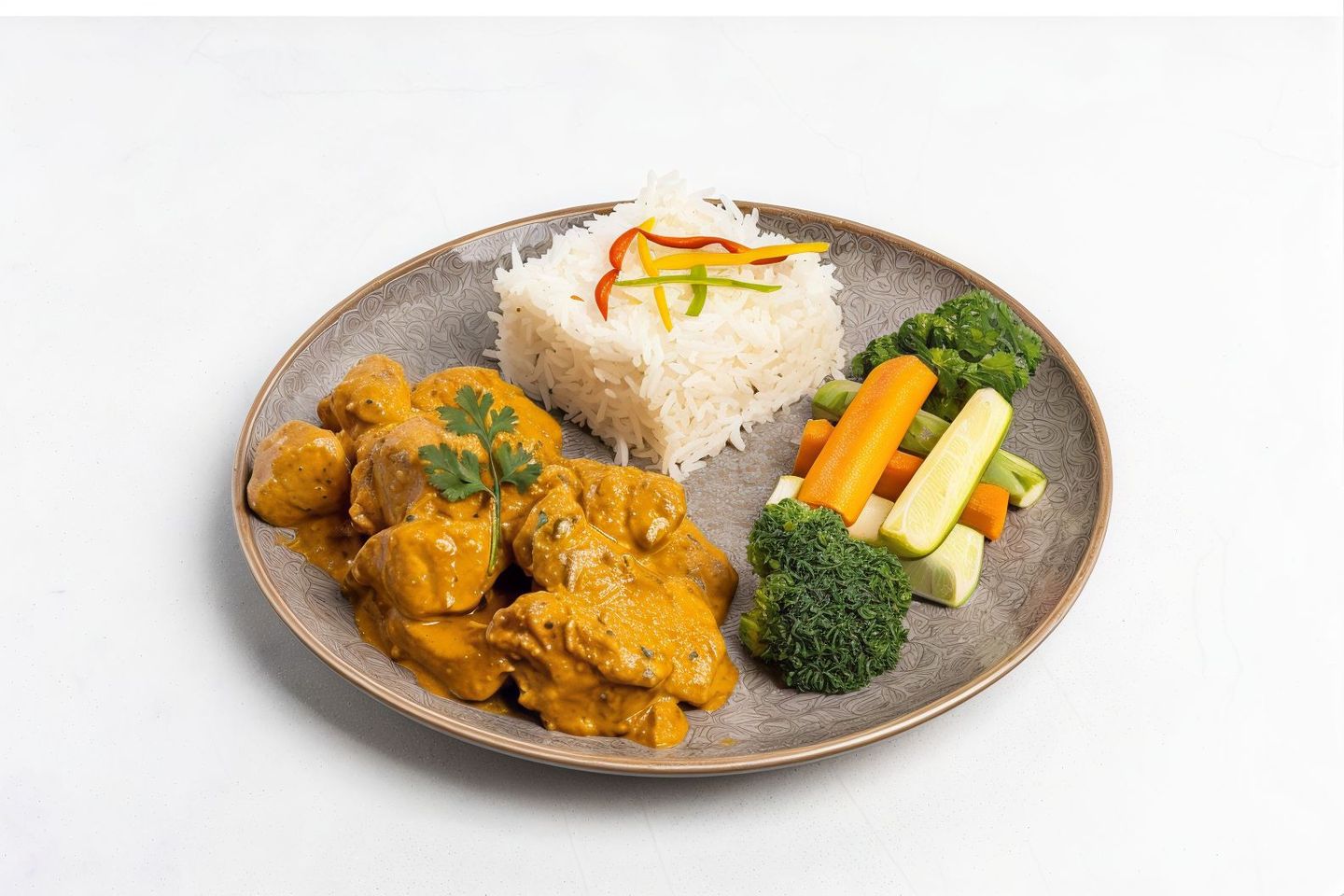 Masala Chicken With White Rice