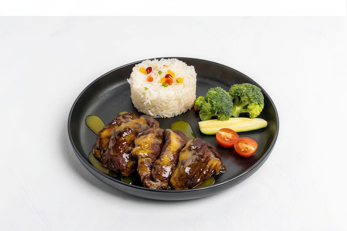 Honey Mustard Meat With White Rice