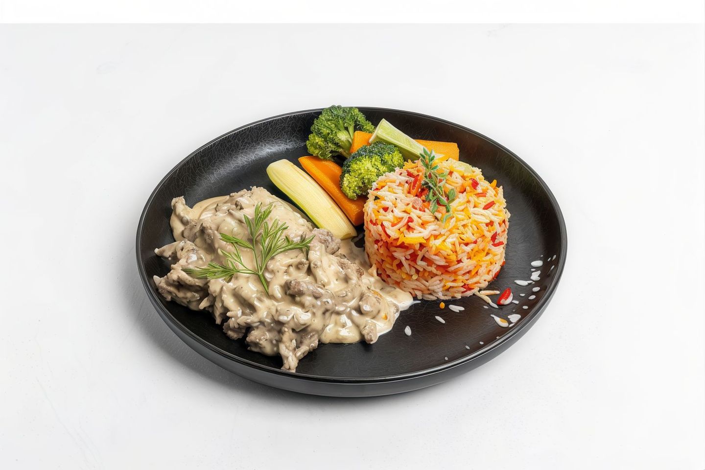 Creamy Meat With Biryani Rice