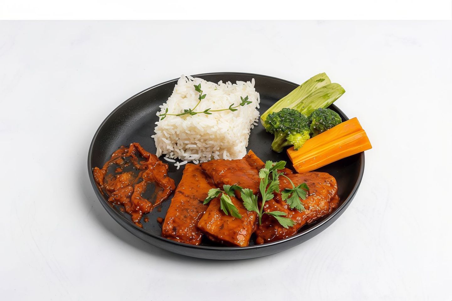 Rose Sauce Fillet With White Rice