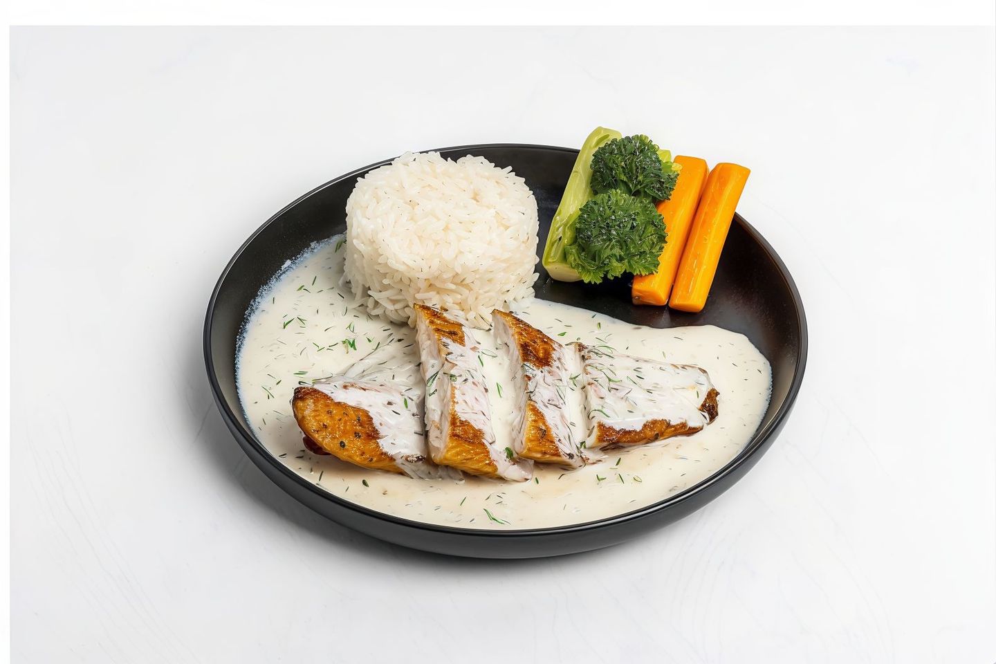 Creamy Fillet With White Rice