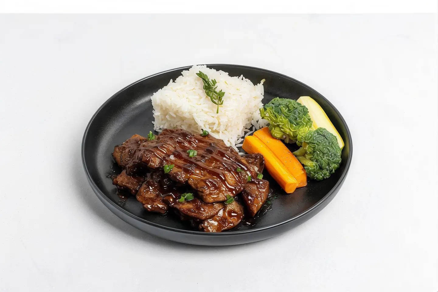 Bbq Meat With White Rice