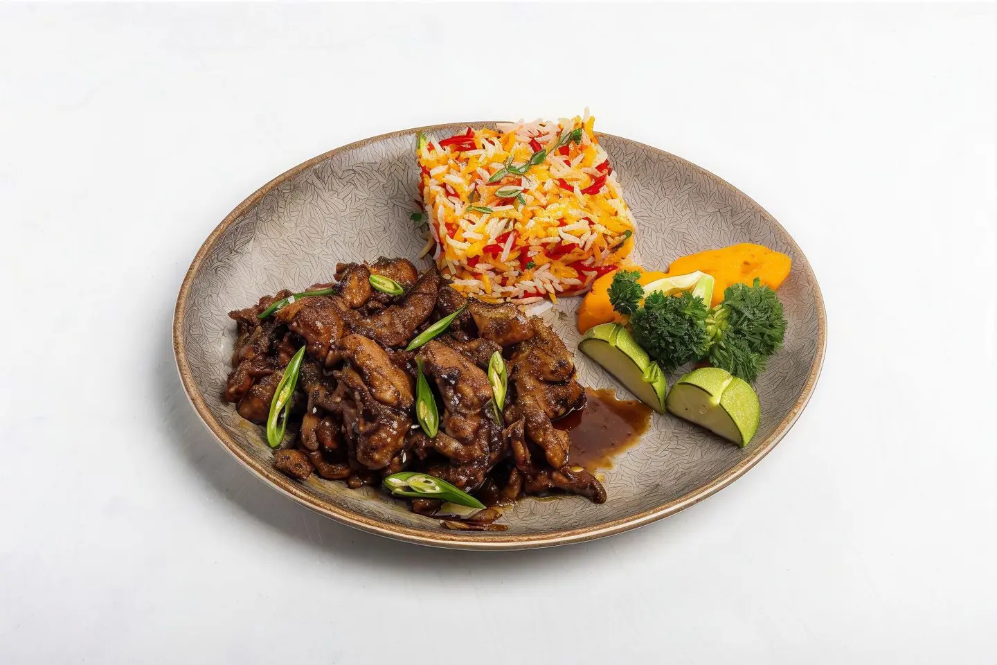 Spicy Chicken With Biryani Rice
