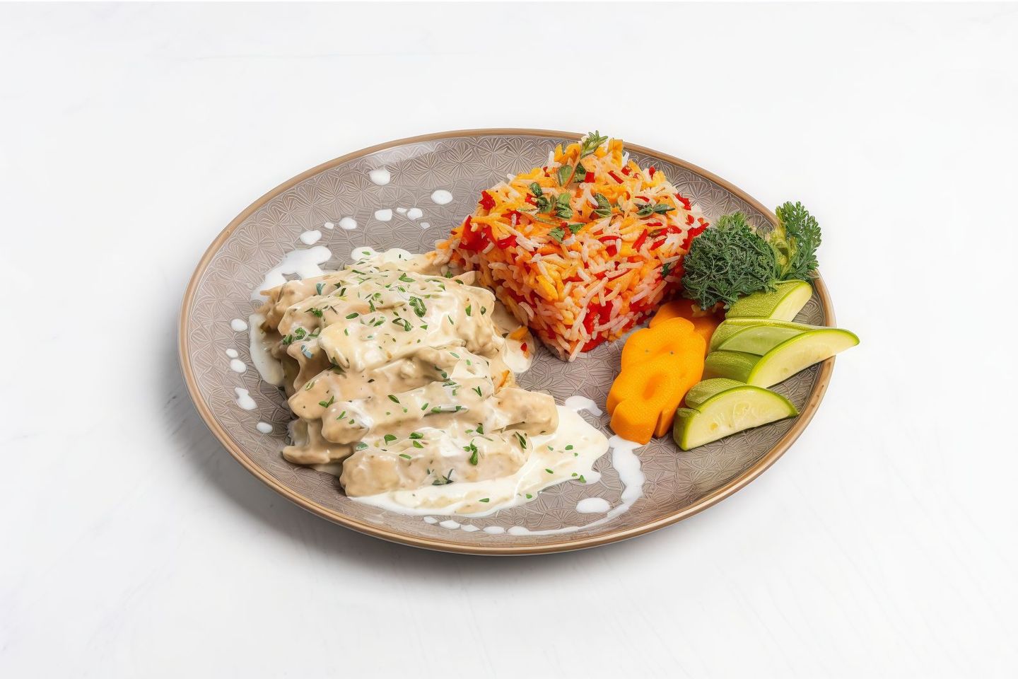 Creamy Chicken With Biryani Rice