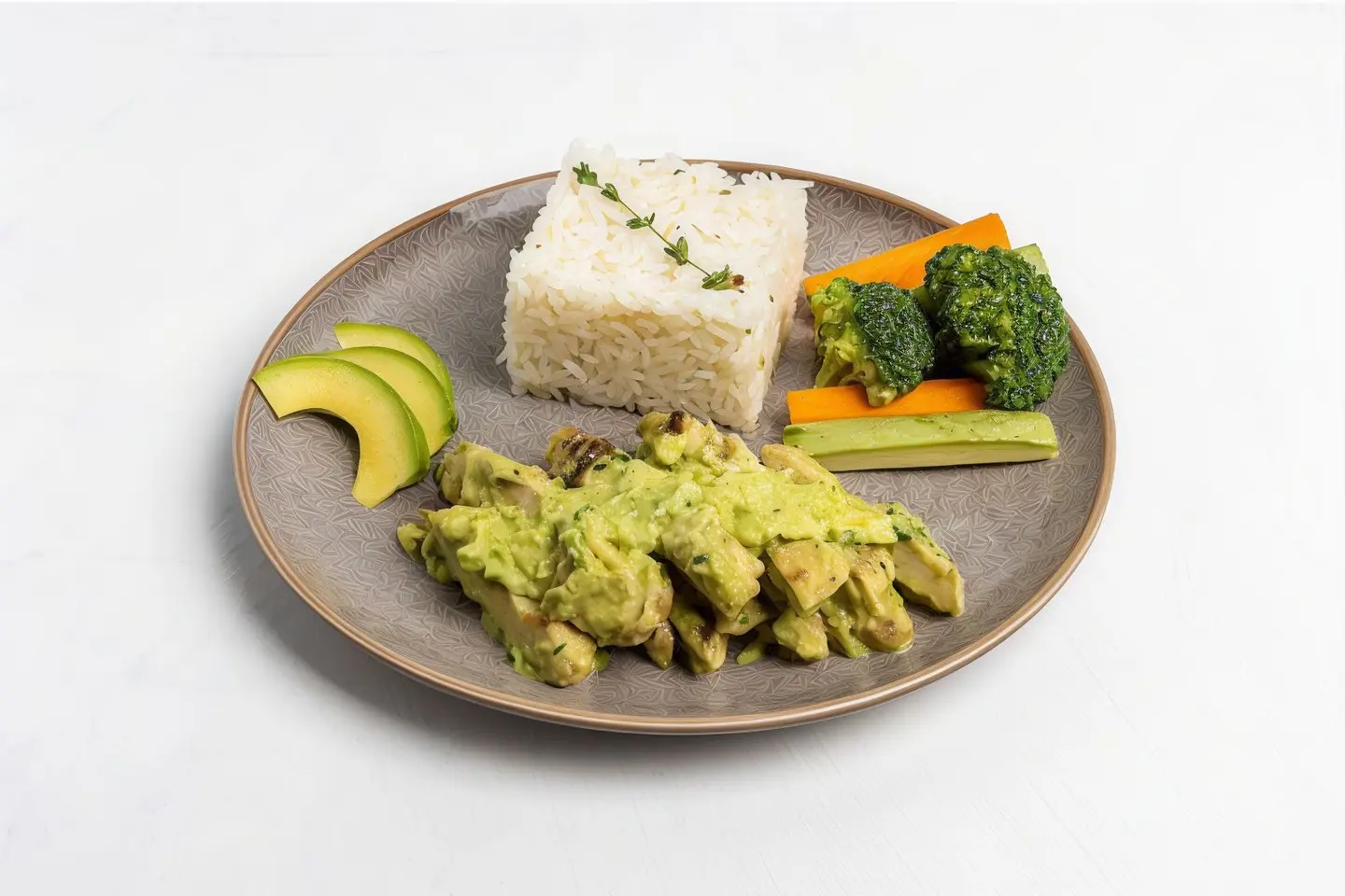 Chicken Avocado With White Rice