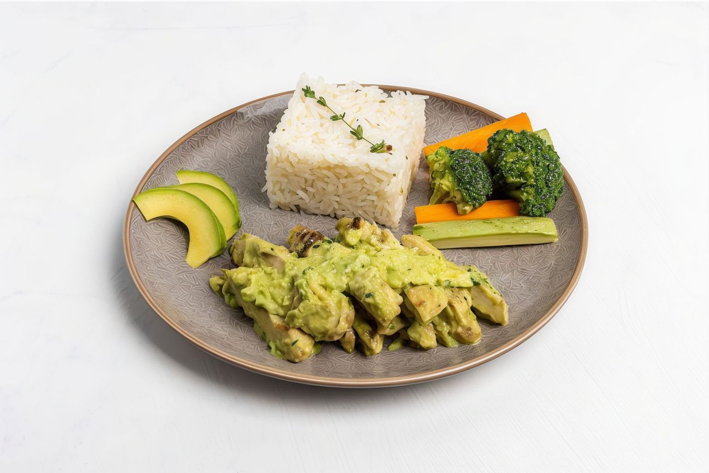Chicken Avocado With White Rice