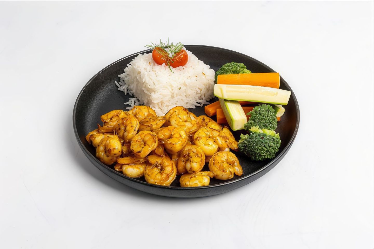 Grilled Shrimp With White Rice