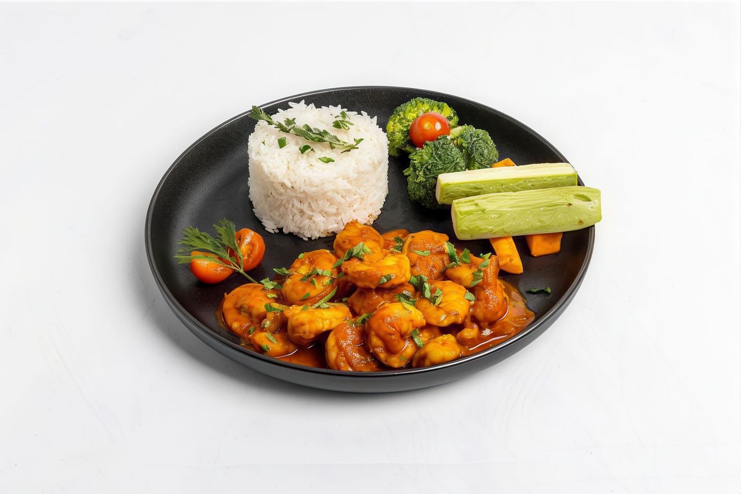 Shrimp Curry With White Rice