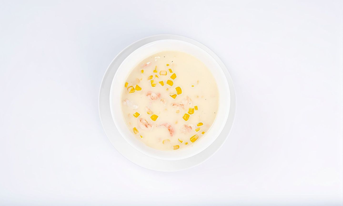 شوربة الذرة بالروبيان