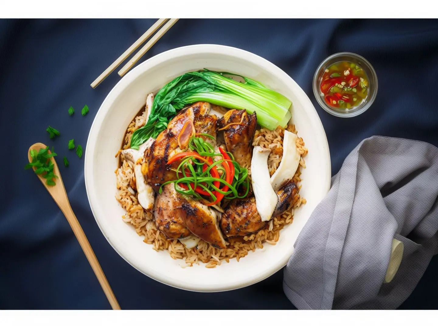 Grilled Chicken With Rice