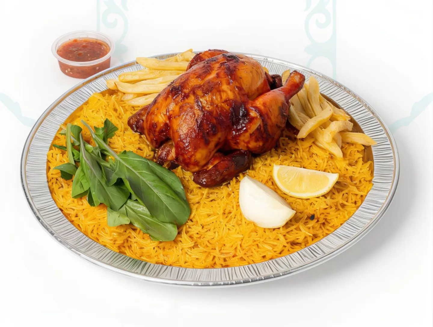 حبة شواية مع الرز