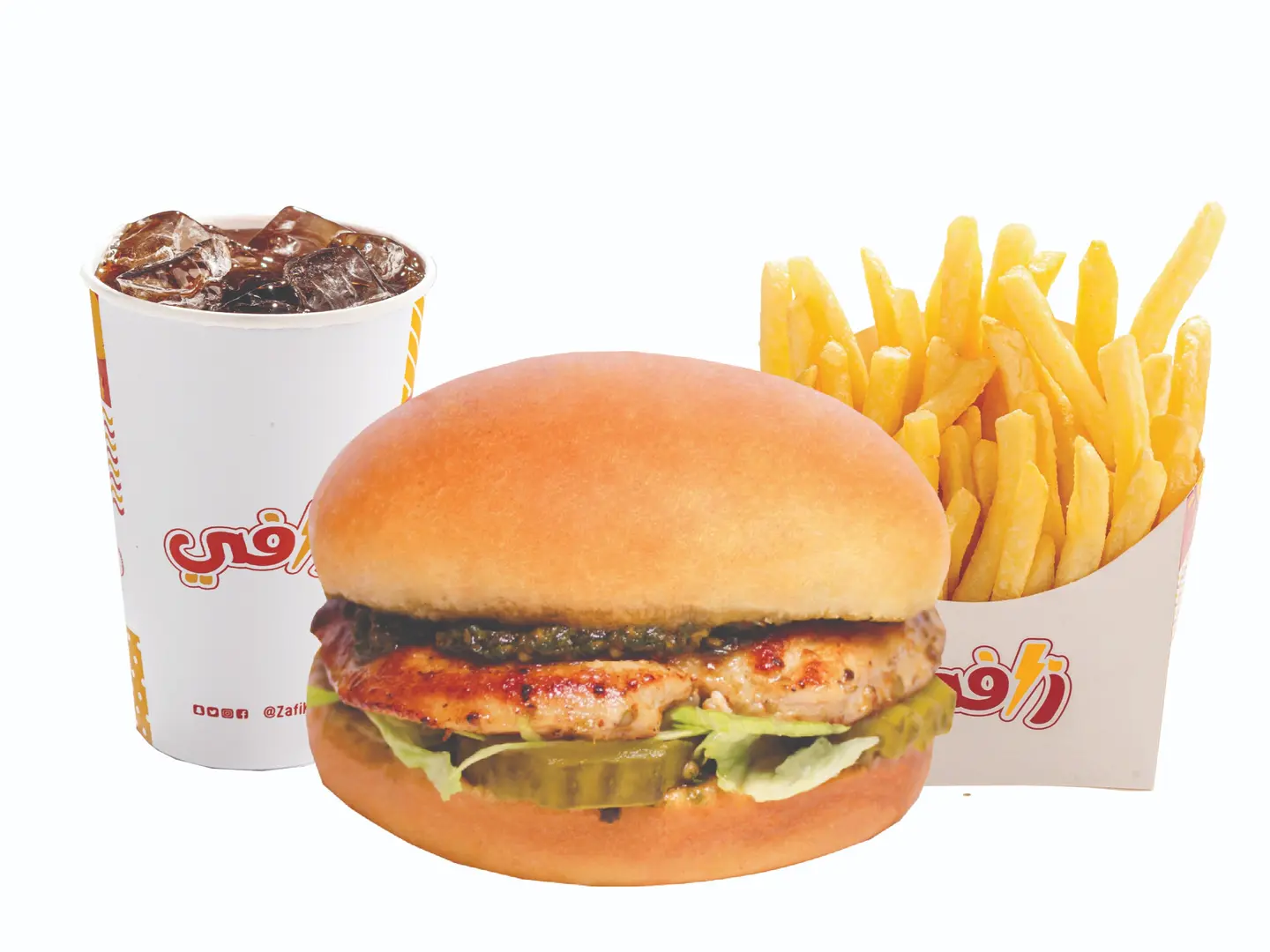 برجر الدجاج المشوي كومبو