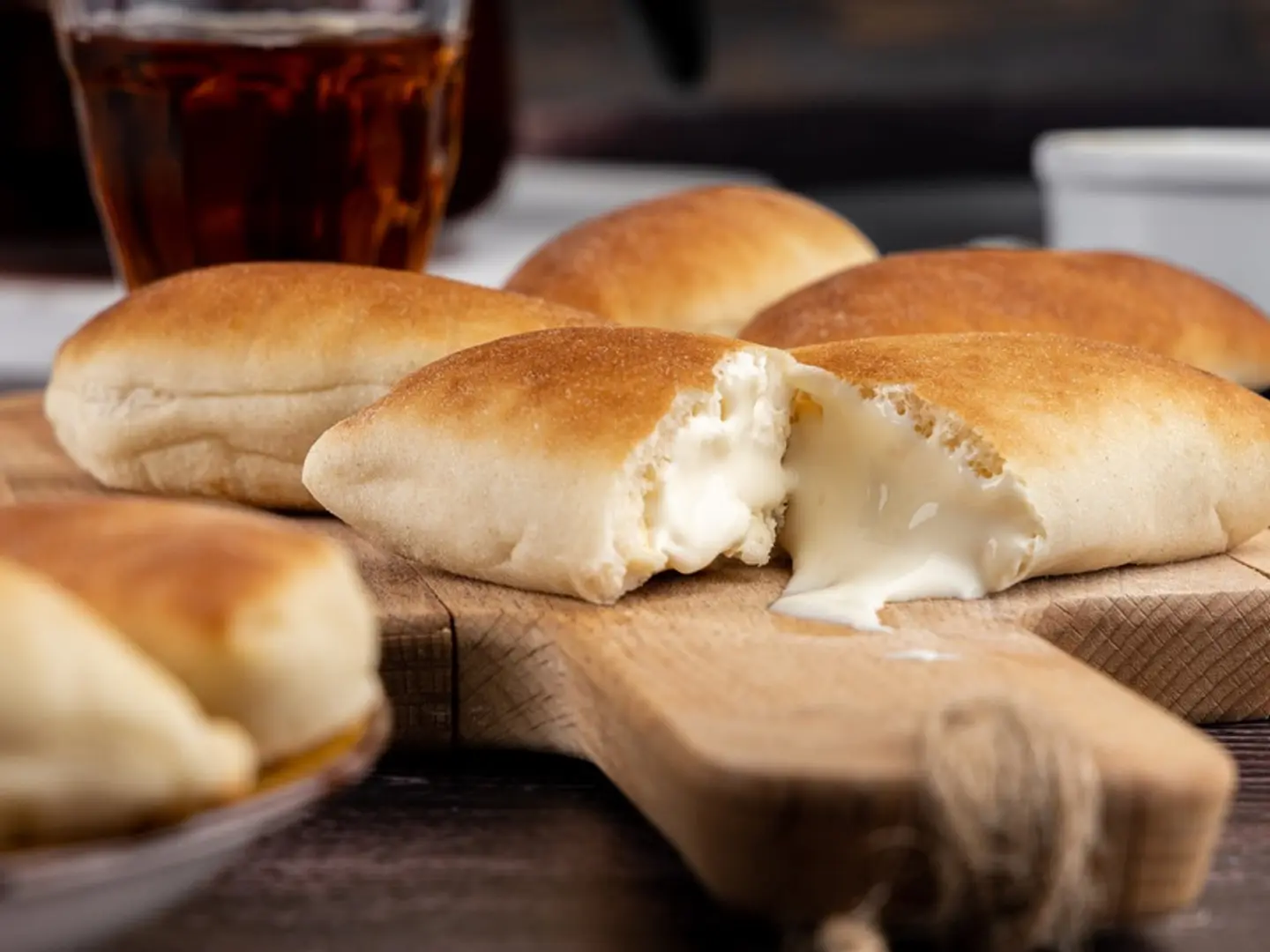 صحن جبن سائل وسط