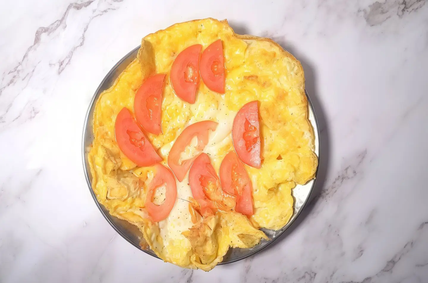 Fried Eggs With Cheese Plate