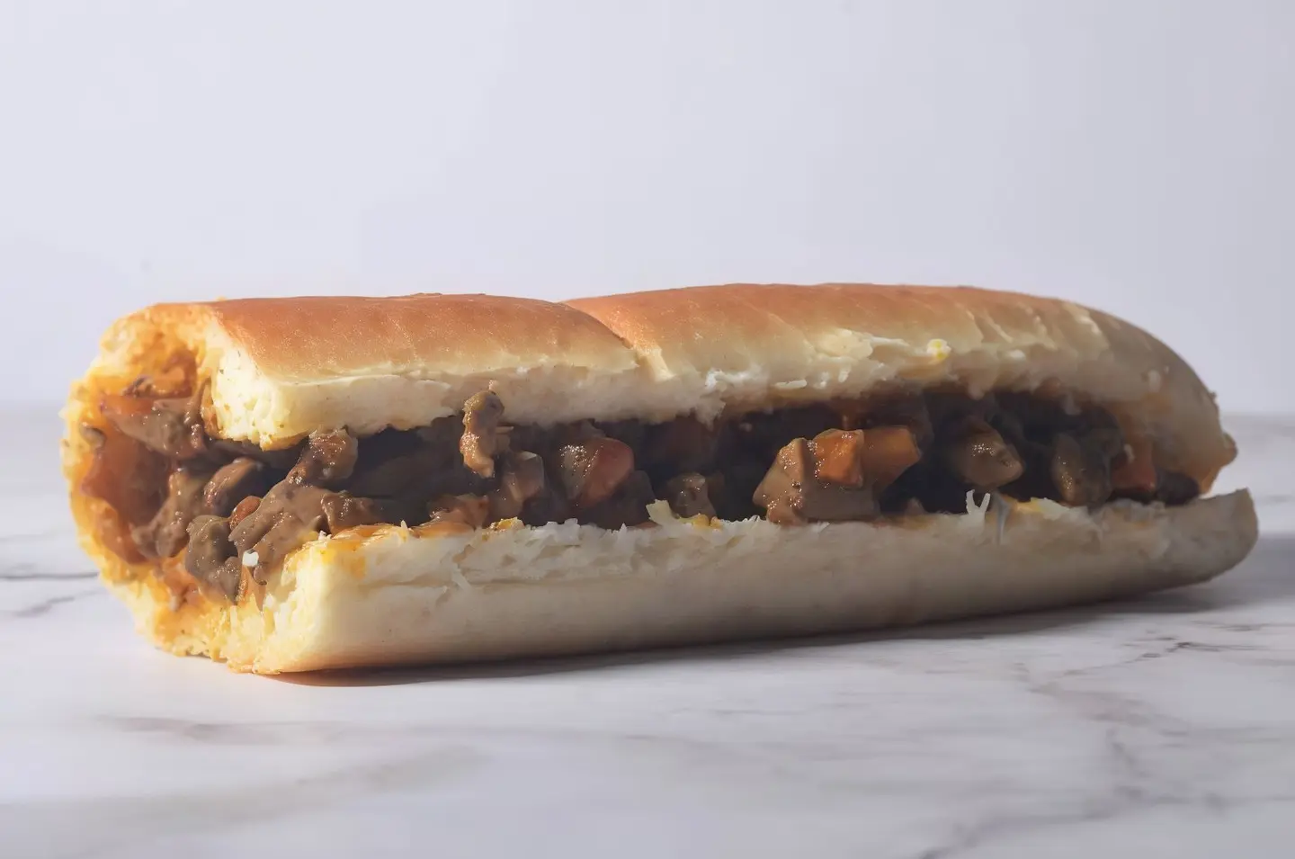 Liver With Cheese Sandwich - Half